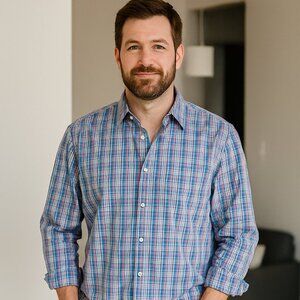 Johnnie O Hanging Out Men XL Long Sleeve Button Down Check Preppy Vintage Shirt